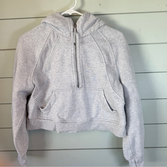 lululemon athletica Tops - lululemon athletica Light Gray Half-Zip Hoodie